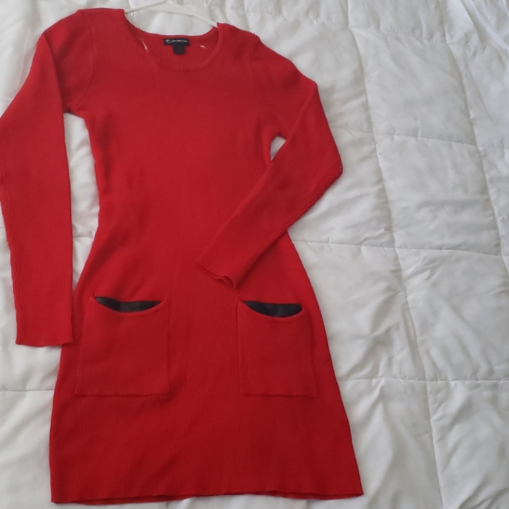 Red Sweater Dress Size S